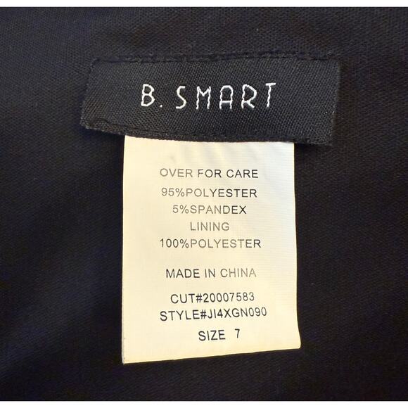 NWT B. Smart Black Bodycon Dress Tulip Hem Racerback Juniors Size 7 HOCO - Picture 15 of 15